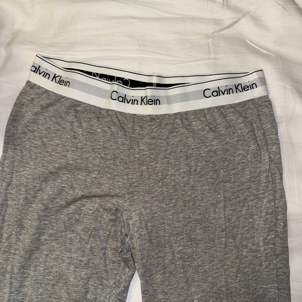 Calvin Klein Gray Leggings with Elastic Waistband